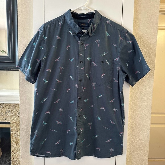 Roark Mariner Short Sleeve Button-Down Shirt Size Large - Picture 4 of 9
